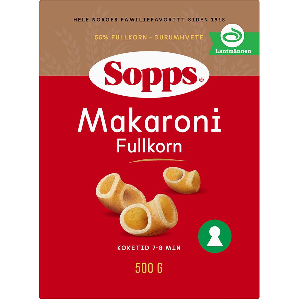 405073 102396 328751 Sopps Fullkorn Makaroni 500g_1_web